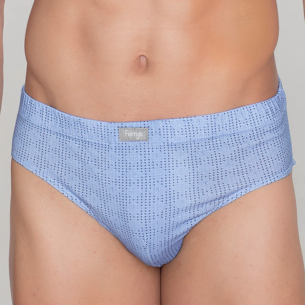 413b PACK DE 3 SLIPS CERRADOS ESTAMPADOS Y LISO AZUL - Image 2