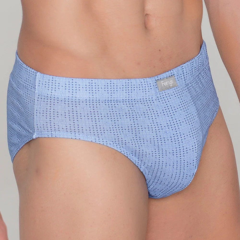 413b PACK DE 3 SLIPS CERRADOS ESTAMPADOS Y LISO AZUL - Image 3