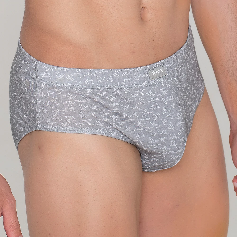 414b PACK DE 3 SLIPS CERRADOS ESTAMPADOS Y LISO GRIS - Image 3
