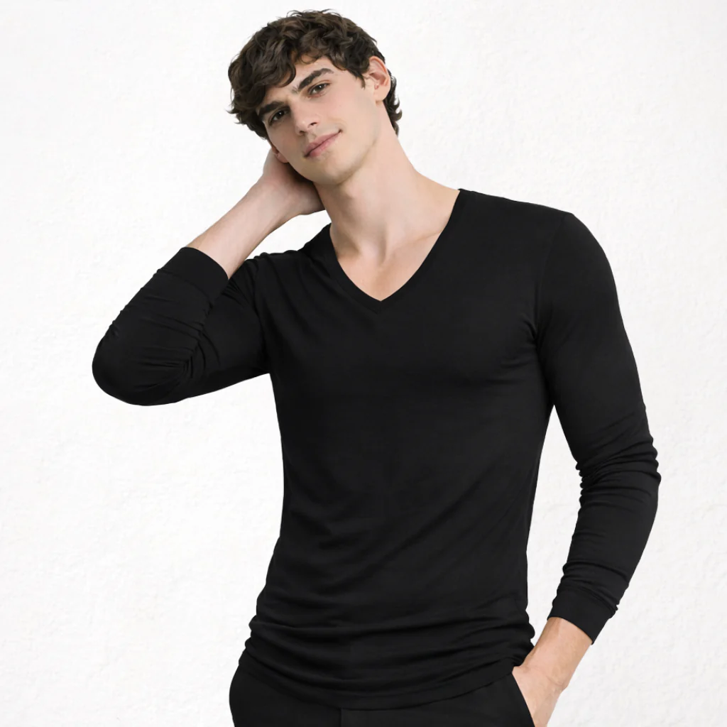 5284 CAMISETA MANGA LARGA BÁSICA. CUELLO PICO - Image 2